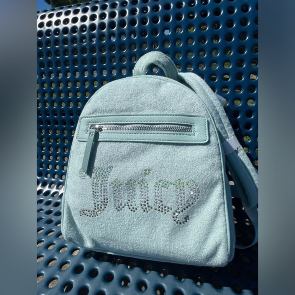 Juicy Couture Backpack,Juicy Couture Mint Backpack with Rhinestones.